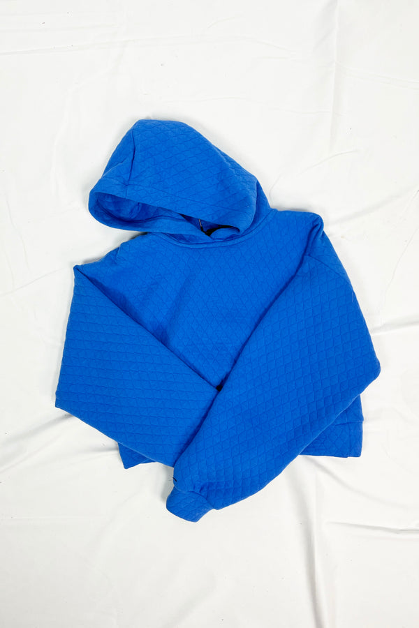 SAMPLE: Blue Quilted Sweatshirt (S, M)